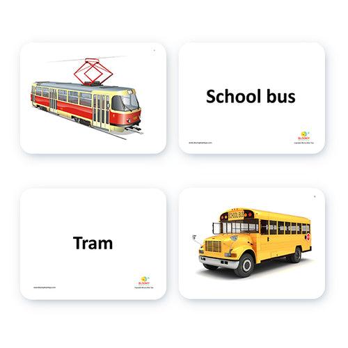Transports Flash Cards