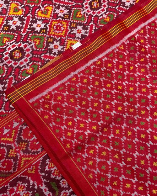 Red Manekchowk Designer Patola Saree