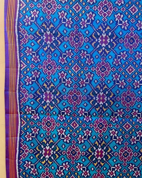 Purple & Firozi Blue Navratan Patola Dupatta