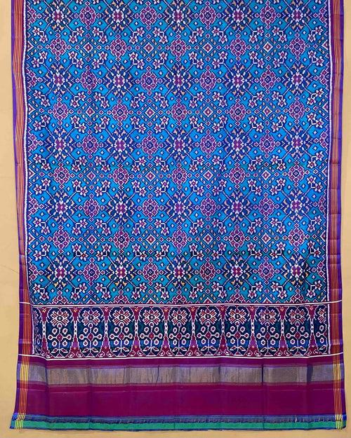 Purple & Firozi Blue Navratan Patola Dupatta