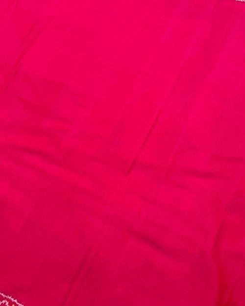 Pink Plain Patola Saree