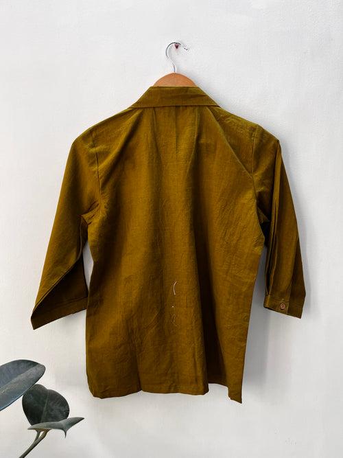 Mustard Handspun shirt-M & XL