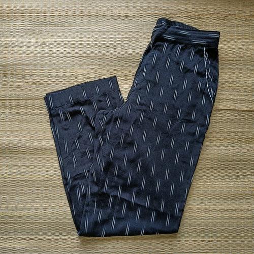 Black ikat pants