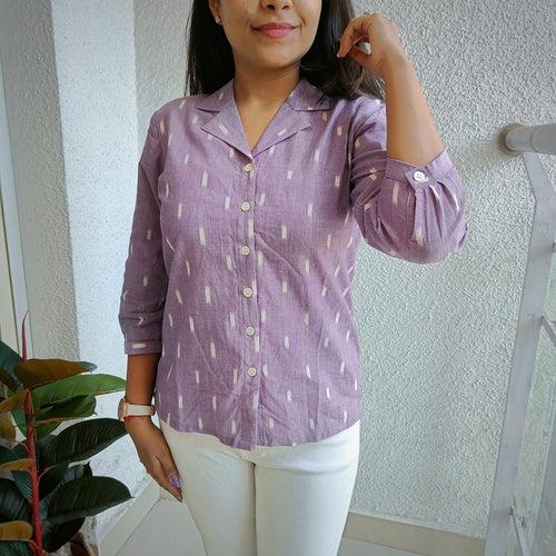 Lilac Ikat shirt