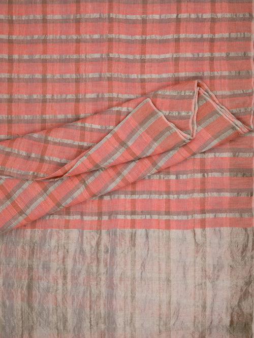 Dream & Shine -  Handwoven Linen Saree