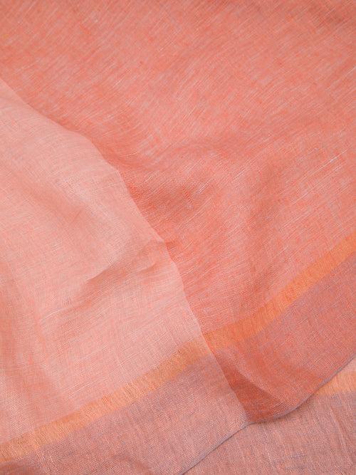 Fika -  Handwoven Linen Saree