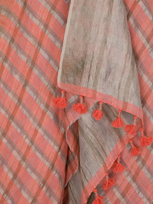 Dream & Shine -  Handwoven Linen Saree