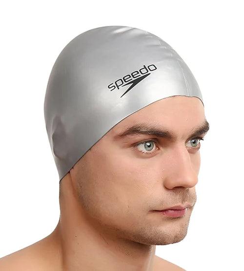 Speedo Unisex Plain Flat Silicone Swim Cap