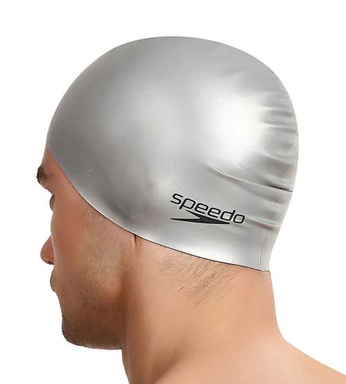 Speedo Unisex Plain Flat Silicone Swim Cap