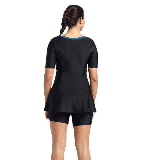 Speedo Women's Endurance10 Closedback Short Sleeve Swimdress With Boyleg