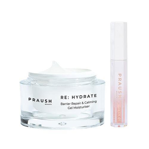 1 Re:hydrate Gel Moisturiser + 1 Pout Cushion Luxe Lip Oil