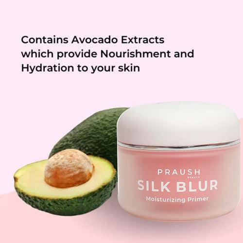 Silk Blur Moisturising Primer with Hyaluronic Acid & Avocado Extracts for Instant Daily Glow