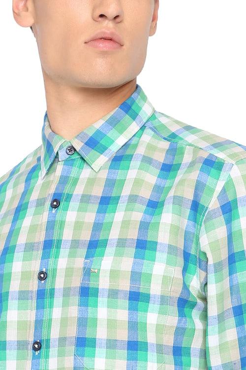 Basics Slim Fit Checks Shirt