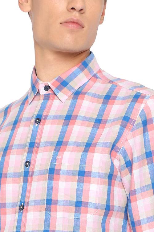 Basics Slim Fit Checks Shirt