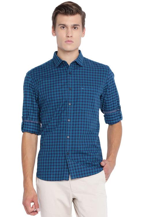 Basics Slim Fit Checks Shirt