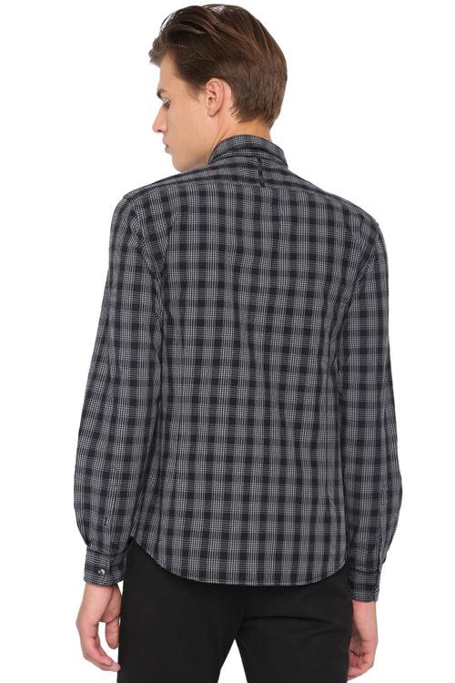 Basics Slim Fit Checks Shirt