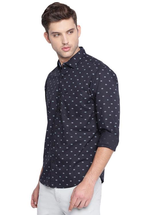 Basics Slim Fit Printed Shirt