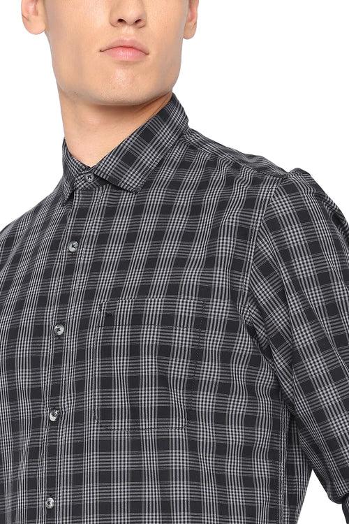 Basics Slim Fit Checks Shirt