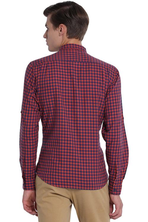 Basics Slim Fit Checks Shirt