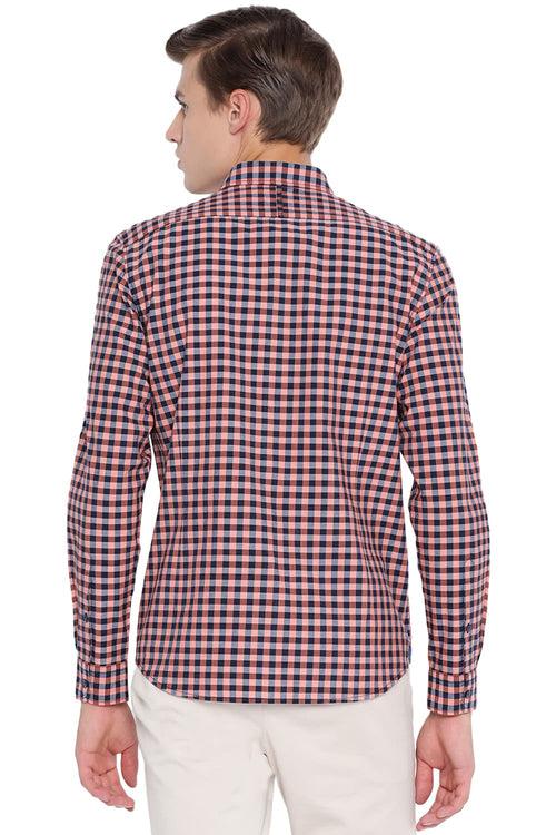 Basics Slim Fit Checks Shirt