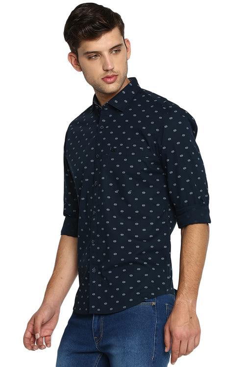 Basics Slim Fit Printed Shirt