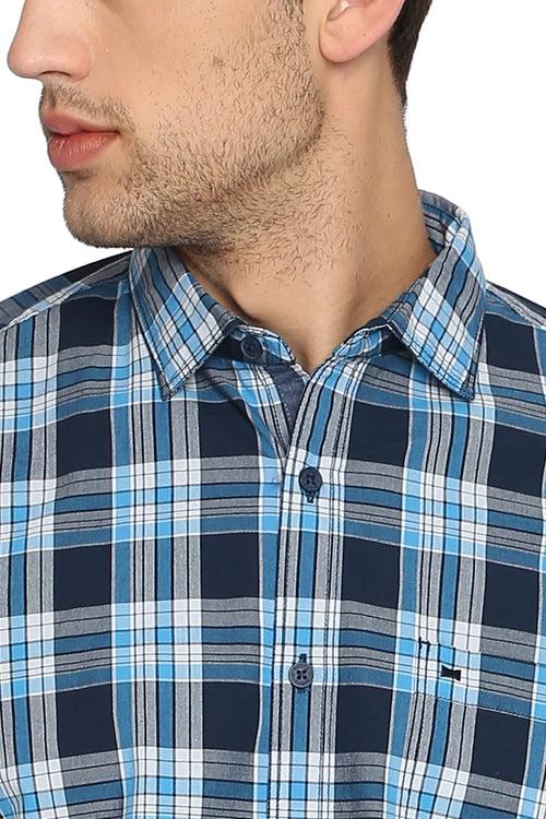 Basics Slim Fit Checks Shirt