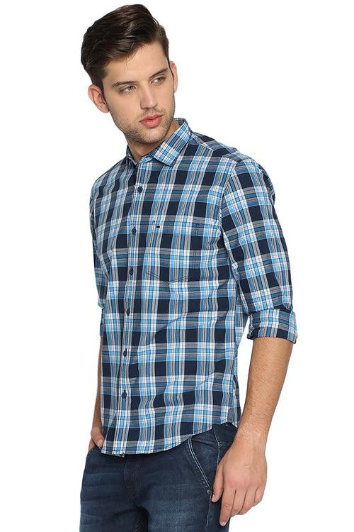 Basics Slim Fit Checks Shirt