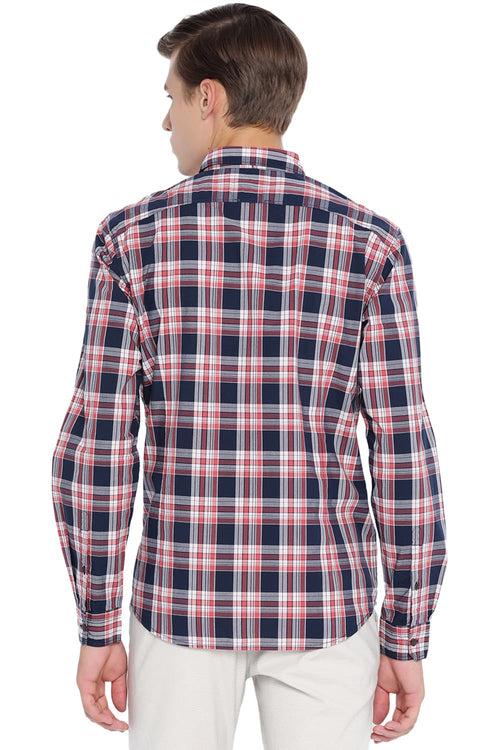 Basics Slim Fit Checks Shirt