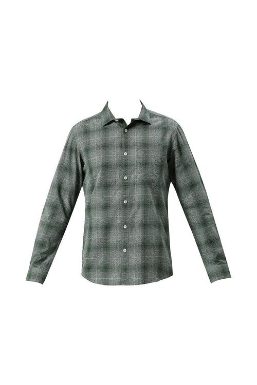 Slim Fit Cotton Fil-a-Fil Checks Shirt