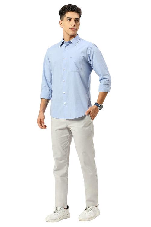 Slim Fit Cotton Polyester Viscose Shirt