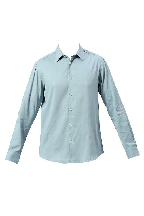 Slim Fit Viscose Polyester Stretch Dobby Shirt