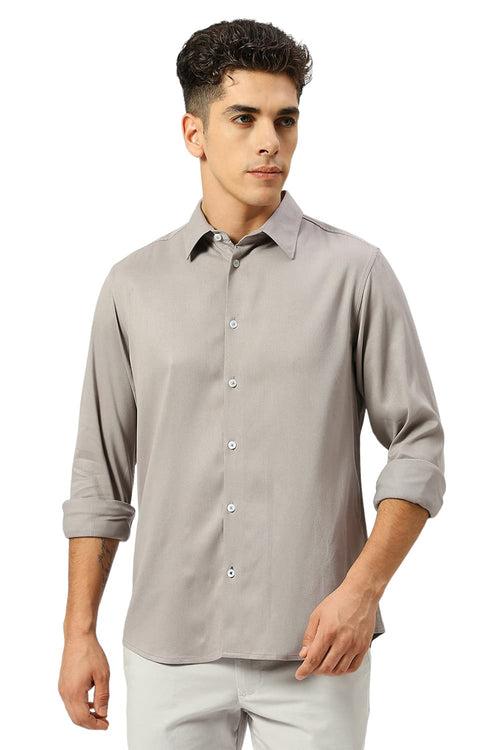 Slim Fit Viscose Polyester Stretch Dobby Shirt