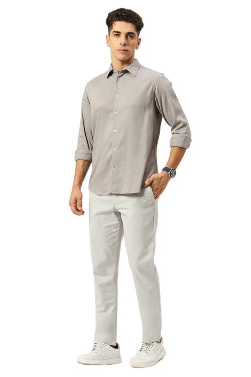 Slim Fit Viscose Polyester Stretch Dobby Shirt