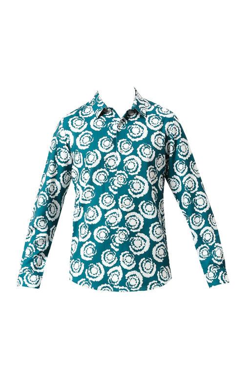 Slim Fit Polyester Printed Shirt