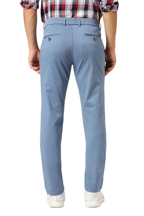 Tapered Fit Cotton Stretch Dobby Trousers