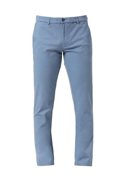 Tapered Fit Cotton Stretch Dobby Trousers