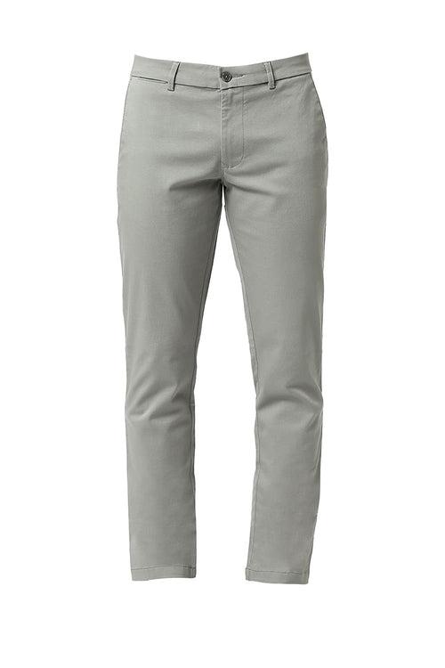 Tapered Fit Cotton Stretch Dobby Trousers