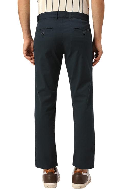 Tapered Fit Cotton Stretch Dobby Trousers