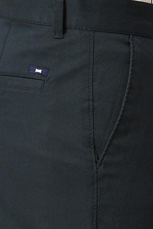 Tapered Fit Cotton Stretch Dobby Trousers