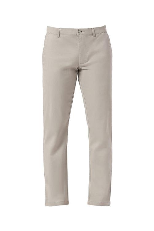 Tapered Fit Cotton Stretch Dobby Trousers