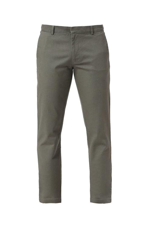 Tapered Fit Cotton Viscose Stretch Dobby Trousers