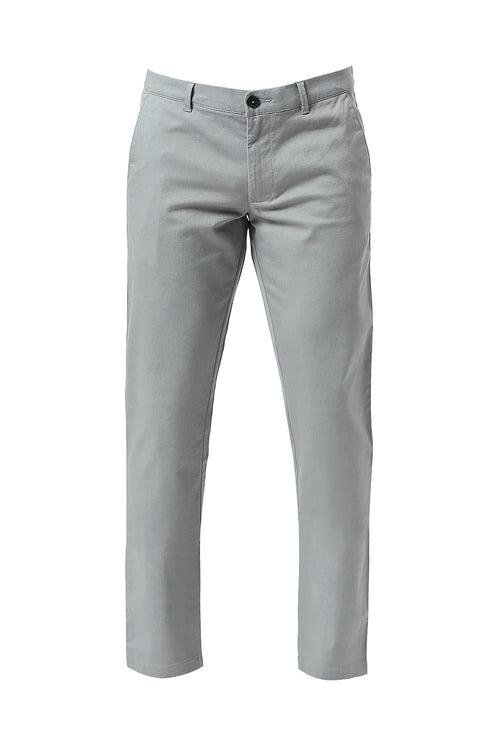 Tapered Fit Cotton Stretch Dobby Trousers