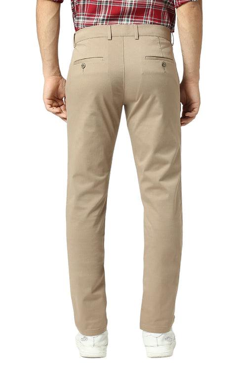 Tapered Fit Cotton Stretch Dobby Trousers