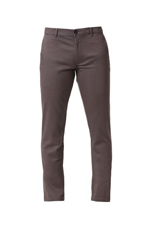 Tapered Fit Cotton Stretch Dobby Trousers