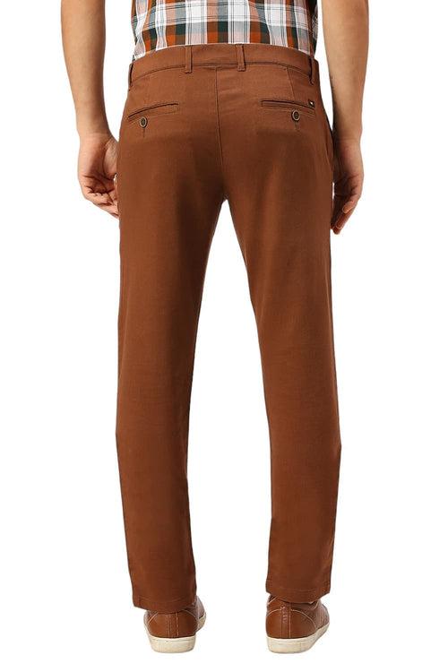 Tapered Fit Cotton Stretch Dobby Trousers