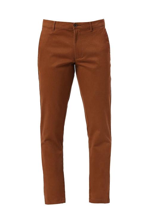 Tapered Fit Cotton Stretch Dobby Trousers