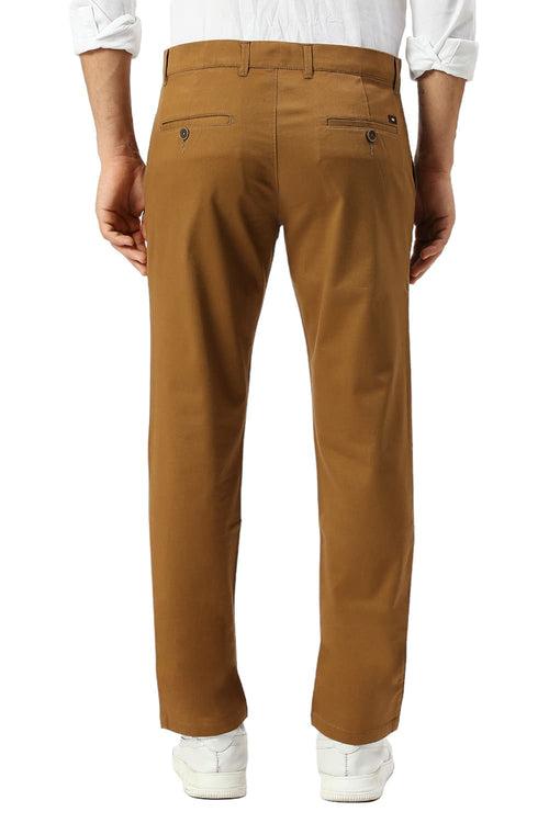 Tapered Fit Cotton Stretch Dobby Trousers