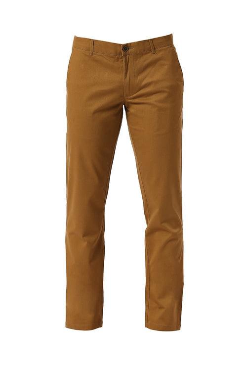 Tapered Fit Cotton Stretch Dobby Trousers