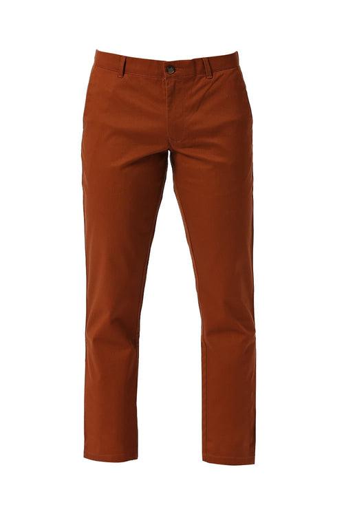 Tapered Fit Cotton Stretch Dobby Trousers