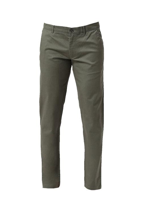 Tapered Fit Cotton Stretch Dobby Trousers